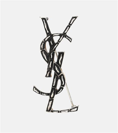 opyum ysl brooch|Opyum YSL brooch in black .